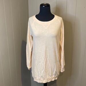 GAP Maternity Small Long Sleeve Jersey Knit Sweater Cream/Pink